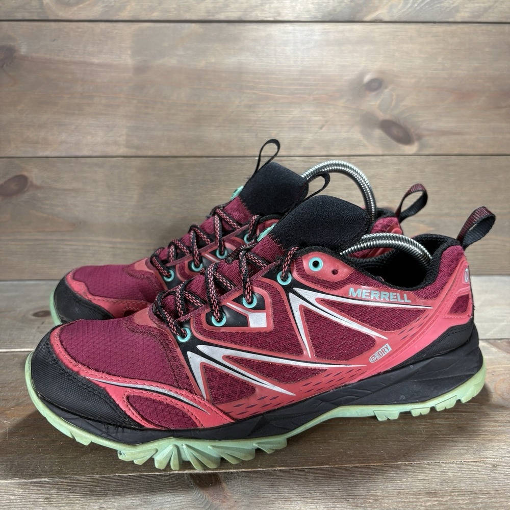 merrell capra bolt womens size 9.5 shoes bright red athletic hiking sneakers